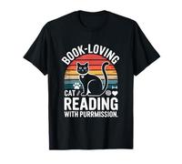 Libro Divertido Amando la Lectura con Purrmission Camiseta