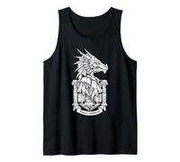 Libro Dragón Draco Librorum Bookish Escudo De Armas Libros Divertidos Camiseta sin Mangas