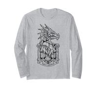 Libro Dragón Draco Librorum Bookish Escudo De Armas Libros Divertidos Manga Larga