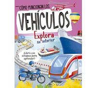 Libro Educativo "Explora su Interior" Ángel Europa - Gran Formato 27x24 cm - 12 Páginas de Cartón Grueso con Solapas Interactivas, Varios Modelos (¿Cómo funcionan los vehículos?)