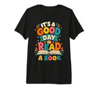 Libro Es un Buen día para Leer Retro Reader Mujeres Hombres Niñas Camiseta Premium