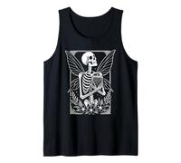 Libro Esqueleto Hada Fantasía Witchy Bookworm Lectura Camiseta sin Mangas