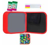 Libro for Colorear Borrable, Portátil, For Dibujar Grafitis Y Pintar a Doble Cara, Reutilizable. Incluye 6, 10, 14 Y 16 Páginas De Ejercicios De Dibujo Y 3, 6 Y 12 Rotuladores(Red,6 pages+3 sticks)