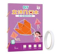 Libro geometría | Pull-String 3D Geometry Learning Libro con diseño Cuerda Trenzada | 9/12/15 Modelos geométricos sólidos | Formas 3D para niños Volumen Aprendizaje matemáticas y fórmulas Superficie