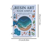 Libro guía de arte de resina, manual ilustrado , cuaderno a todo color de 8.27 x 11.42 pulgadas, manual de manualidades creativo, ideal para artistas, principiantes, proyectos, creatividad
