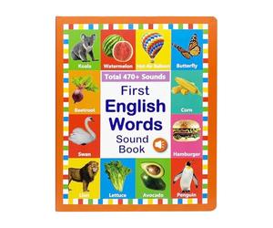 Libro Hablando De Palabras En Inglés - Libro De Sonido De Palabras En Inglés, Mi Primer Juguete Sonoro Inglés, Divertido Juego De Palabras, Aprendizaje Vocabulario Vocal, Compañero De Estudio De