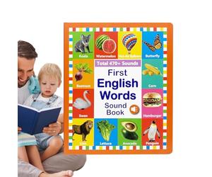 Libro Hablando Inglés | Libro De Palabras Inglés con Sonido para - Juguete de Vocabulario Juguetón Interacción Padres-para Preescolar 2-6 Años