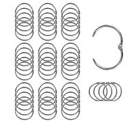 Libro Hojas Sueltas, Anillos de Libro, Anilla de Metal,100 Piezas Metal Bisagra Anillas Abertible para Oficina Scrapbooking Carpeta Àlbum Llavero Cuaderno (Diámetro 19mm)