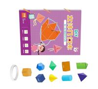 Libro interactivo de papel de geometría de realidad aumentada para niños, herramienta de aprendizaje, desarrollo del pensamiento, paquete educativo plegable de papel, ejercicios geométricos plegables