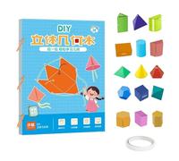 Libro interactivo de papel de geometría de realidad aumentada para niños, herramienta de aprendizaje, desarrollo del pensamiento, paquete educativo plegable de papel, ejercicios geométricos plegables