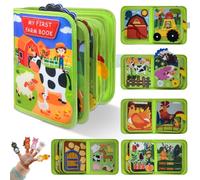 Libro Interactivo Montessori 20 en 1 Busy Board de Actividad, Quiet Activity Busy Book para Niños 3 4 5 años, Viaje en Coche y Avión Juguetes 10 Páginas Animales Granja