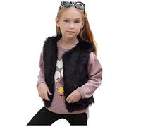 Libro juvenil 11 sólido invierno villus abrigo Outwear grueso chaleco cálido a prueba de viento abrigo cálido ropa precio del libro juvenil 12, Negro , 18-24 meses