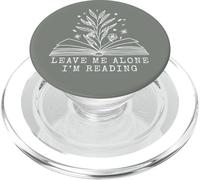 Libro Leave Me Alone I'm Reading, Color Verde Agave, con Estampado Floral PopSockets PopGrip para MagSafe