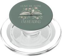 Libro Leave Me Alone I'm Reading, Color Verde Agave, con Estampado Floral PopSockets PopGrip para MagSafe