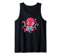 Libro Lectura Pulpo para Bookworms Clima oceánico Medio Ambiente Camiseta sin Mangas