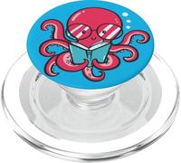 Libro Lectura Pulpo para Bookworms Clima oceánico Medio Ambiente PopSockets PopGrip para MagSafe