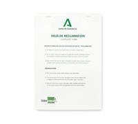 Libro Liderpapel hojas de Reclamaciones Junta de Andalucía Din A4 24 Juegos original + 2 copias