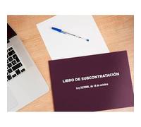 Libro liderpapel subcontratacion folio juego de 10 hojas autocopiativas