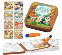 Libro Magico Agua, Magic Water Book Libro Infantil Pintar con Agua, Reutilizable Libro para Colorear con 1 Bolígrafos Educativo Doodle Pintar Juguetes para Niños Regalo de Cumpleaños