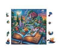 Libro mágico con Flores Rompecabezas 100 Piezas Cartón para Toda La Familia Juego Compartir Estimulación Cognitiva Regalo Fin De Año Mejor Valorado 28x28cm