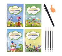 Libro Mágico de Escritura para Niños - Cuadernos De Trabajo De Números,Cuadernos De Trazado De Letras Ranurados | Para Maestros Niños Preescolar Guardería Hogar Verano Escuela