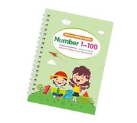 Libro mágico de práctica de escritura a mano, dibujo artístico con números de letras, libro de operaciones matemáticas para niños en edad preescolar, cuaderno de escritura a mano ranurado