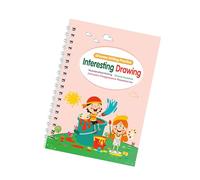 Libro mágico de práctica de escritura a mano, dibujo artístico con números de letras, libro de operaciones matemáticas para niños en edad preescolar, cuaderno de escritura a mano ranurado
