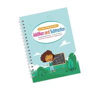 Libro mágico de práctica de escritura a mano, dibujo artístico con números de letras, libro de operaciones matemáticas para niños en edad preescolar, cuaderno de escritura a mano ranurado