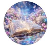 Libro Mágico Puzle Desafíos Divertidos Decoración Familiar 1000 Piezas Reino Floral Rompecabezas Imposible Juguetes Desafiantes para Adultos 1000pcs (67.5x67.5cm)