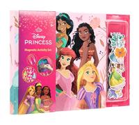 Disney Libro magnético Princess para niños a partir de 3 años, con 40 figuras magnéticas y accesorios, libro interactivo, libro de jugadas creativo, Cenicienta, Arielle, Belle & Co (DP24358)