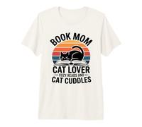 Libro Mamá Amante De Gatos Lecturas Acogedoras Y Abrazos De Camiseta Premium