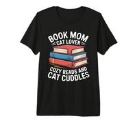 Libro Mamá Amante De Gatos Lecturas Acogedoras Y Abrazos De Camiseta Premium