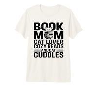 Libro Mamá Amante De Gatos Lecturas Acogedoras Y Abrazos De Camiseta Premium