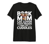 Libro Mamá Amante De Gatos Lecturas Acogedoras Y Abrazos De Camiseta Premium