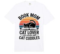 Libro Mamá Amante De Gatos Lecturas Acogedoras Y Abrazos De Comfort Colors Adult Heavyweight T-Shirt