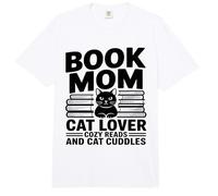 Libro Mamá Amante De Gatos Lecturas Acogedoras Y Abrazos De Comfort Colors Adult Heavyweight T-Shirt