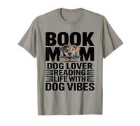 Libro mamá Amante de los Perros Leyendo la Vida con Vibraciones de Perro Camiseta