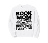Libro Mamá Amante de los Perros Libros Perros Antes Sudadera