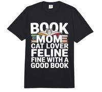 Libro Mamá Gato Amante Felino Bien con Un Buen Libro Lectura Comfort Colors Adult Heavyweight T-Shirt
