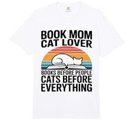 Libro Mamá Gato Amante Gatos Antes De Comfort Colors Adult Heavyweight T-Shirt