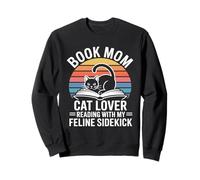 Libro Mamá Gato Amante Leyendo con Mi Felline Sidekick Sudadera