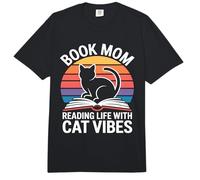 Libro Mamá Gato Amante Leyendo Vida con Gato Vibes Comfort Colors Adult Heavyweight T-Shirt