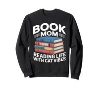 Libro Mamá Gato Amante Leyendo Vida con Gato Vibes Sudadera