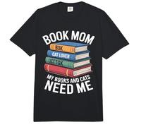 Libro Mamá Gato Amante Mis Libros Y Gatos Me Necesitan Comfort Colors Adult Heavyweight T-Shirt