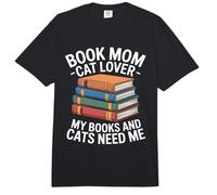 Libro Mamá Gato Amante Mis Libros Y Gatos Me Necesitan Comfort Colors Adult Heavyweight T-Shirt