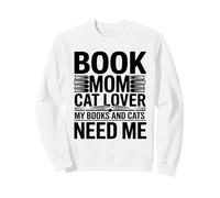 Libro Mamá Gato Amante Mis Libros Y Gatos Me Necesitan Sudadera