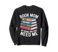 Libro Mamá Gato Amante Mis Libros Y Gatos Me Necesitan Sudadera