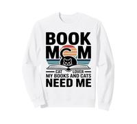 Libro Mamá Gato Amante Mis Libros Y Gatos Me Necesitan Sudadera