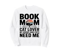 Libro Mamá Gato Amante Mis Libros Y Gatos Me Necesitan Sudadera