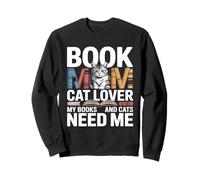 Libro Mamá Gato Amante Mis Libros Y Gatos Me Necesitan Sudadera